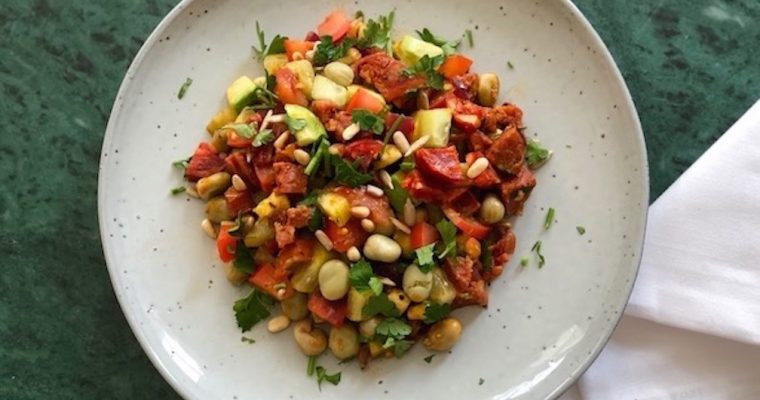 Tuinbonen chorizo salade