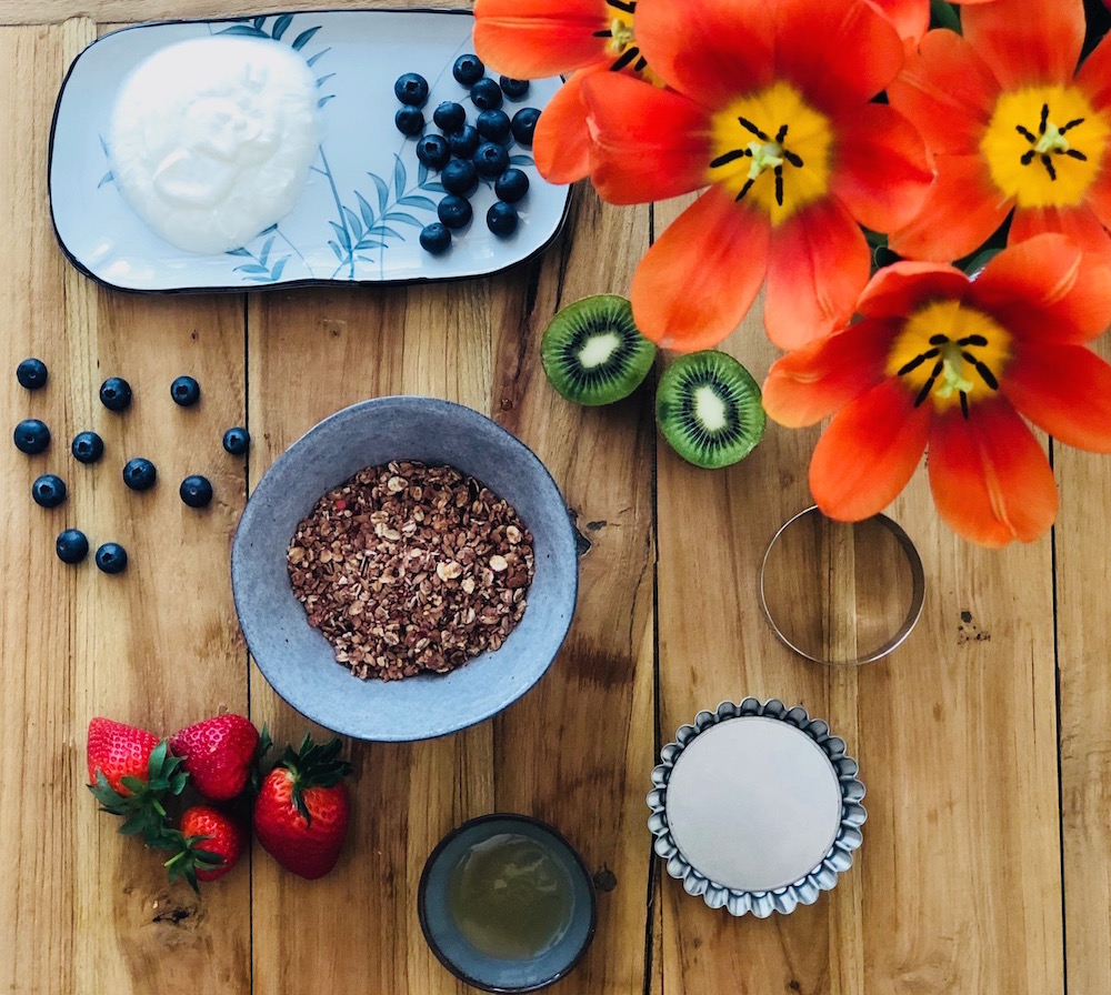 ingrediënten muesli ontbijt taartje