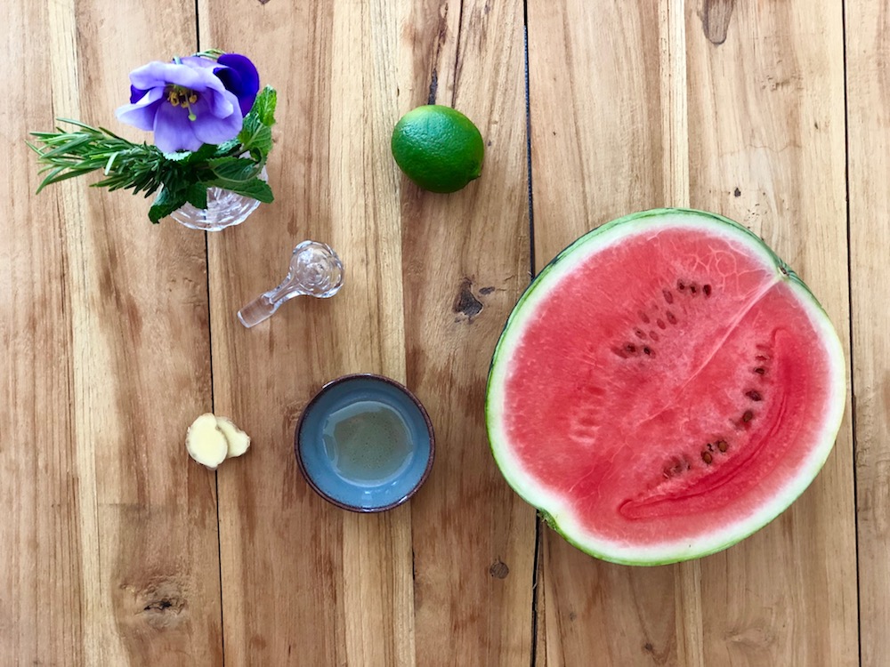 Ingrediënten watermeloen splash