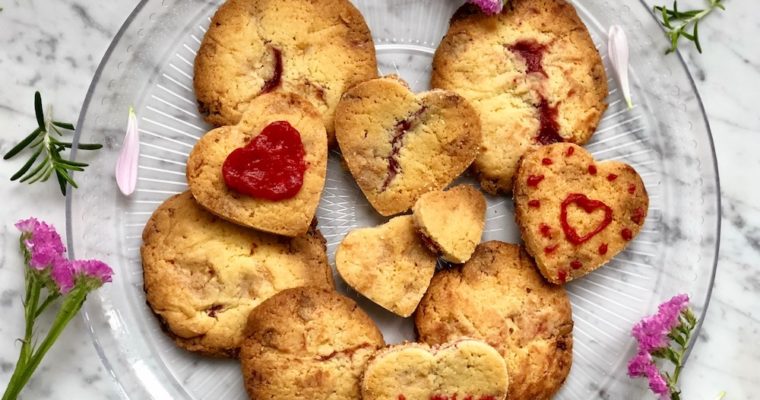 Aardbei & witte chocolade koekjes