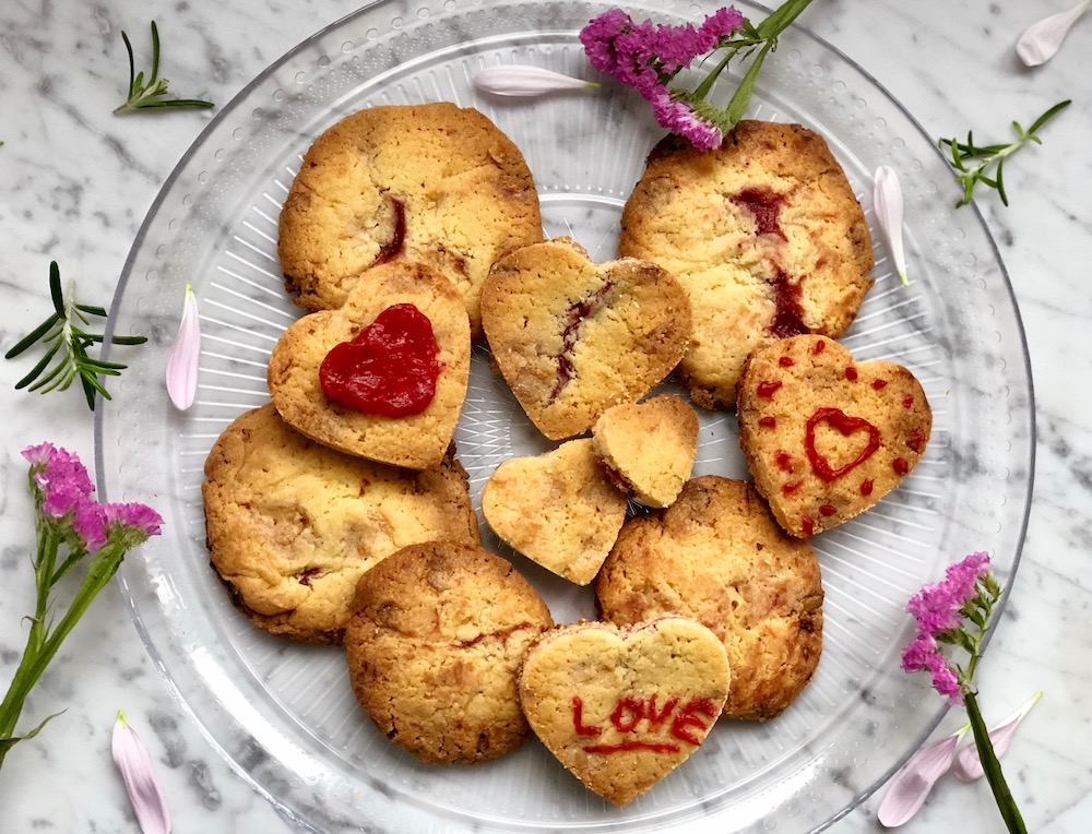 Aardbei & witte chocolade koekjes