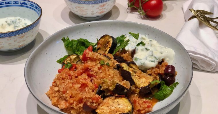 Geroosterde Aubergine Bulgur