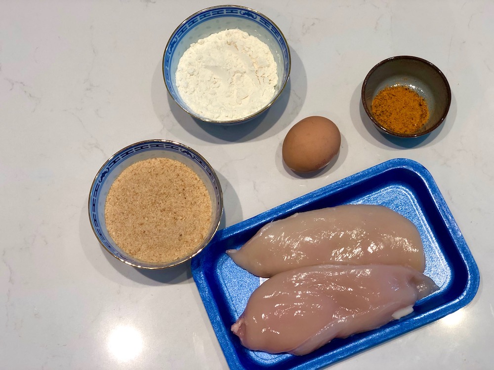 ingredients crispy turkey schnitzel chicken